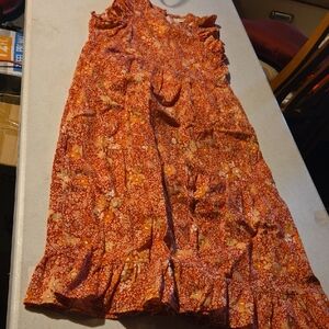 Universal Thread Red and Orange Floral Dress